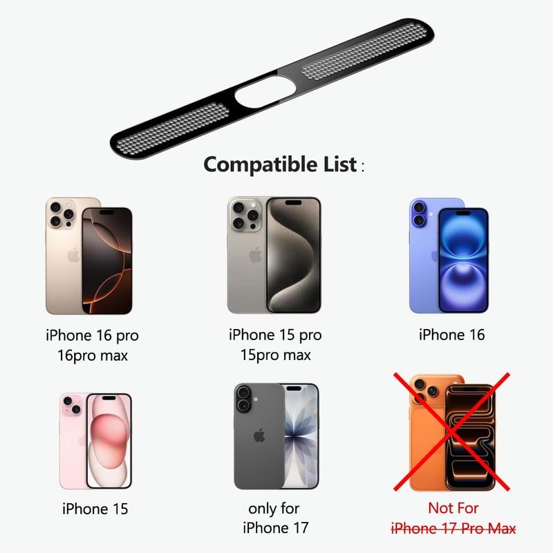 Limvory USB C Dust Plug, Phone Speaker Dust Cover and Anti Dust Cover Protector Cap for iPhone 17/16/16 Pro/16 Pro Max/iPhone 15/15 Pro/Pro Max – Black - Image 5